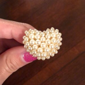 Pearl Heart Ring